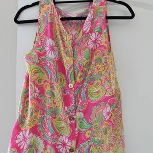 Lilly Pulitzer Iona Shell Top in Hotty Pink Doubl